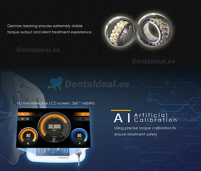 Pluspower®Ai-S-Pro Máquina de motor sin escobillas para cirugía de implante dental con contraángulo 20:1